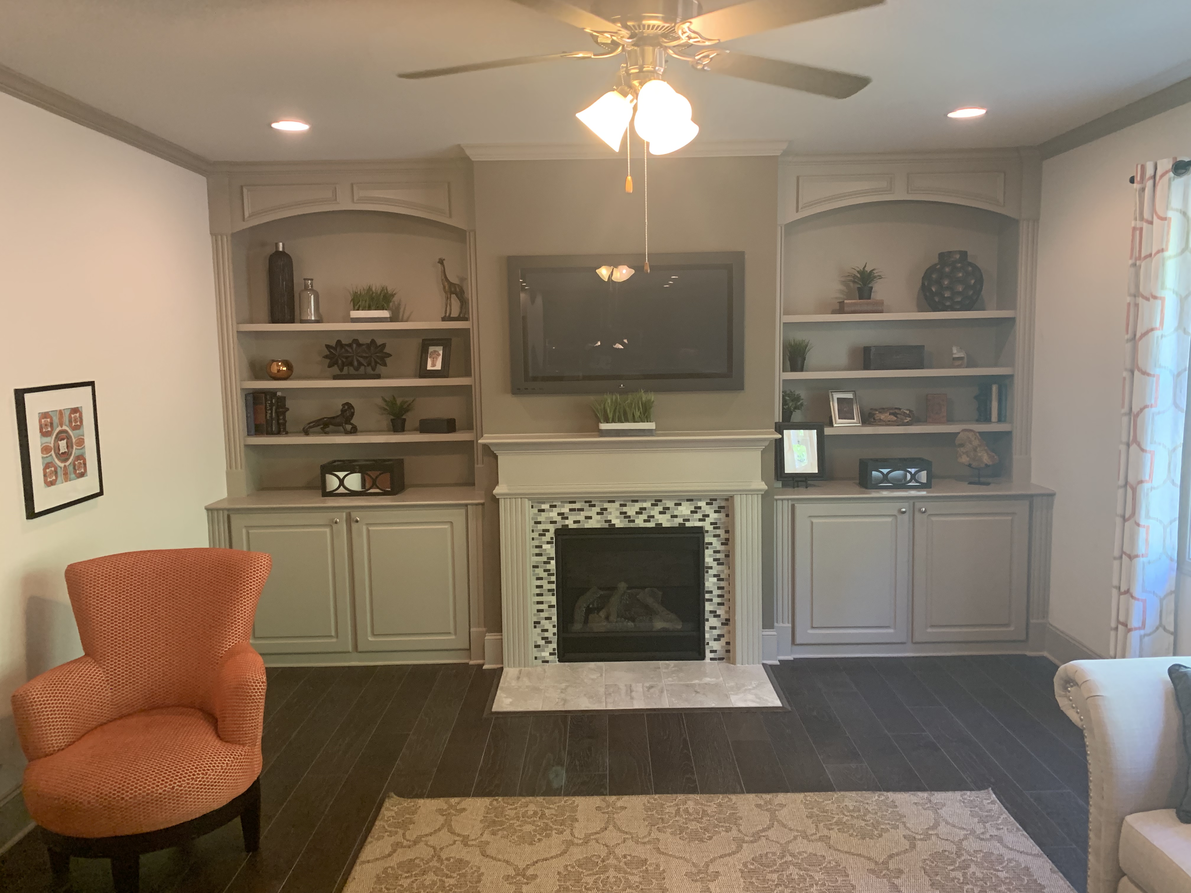 Fireplace and built-ins